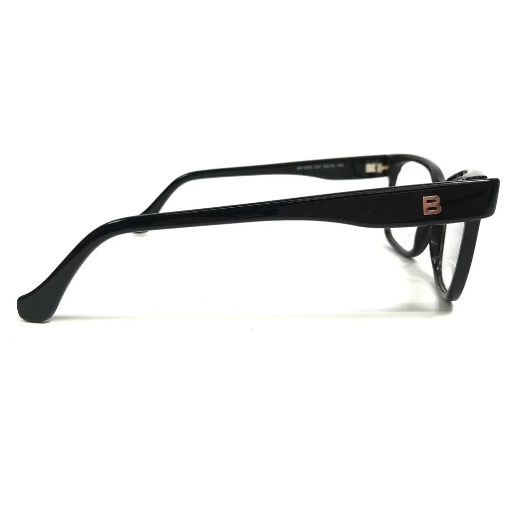 Balenciaga Eyeglasses Frames BA5003 001 Black Square Cat Eye Oversize 53-13-140